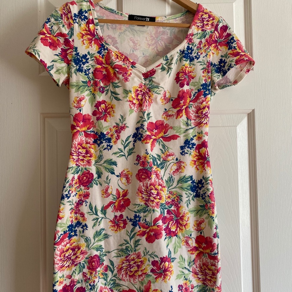Floral print mini dress